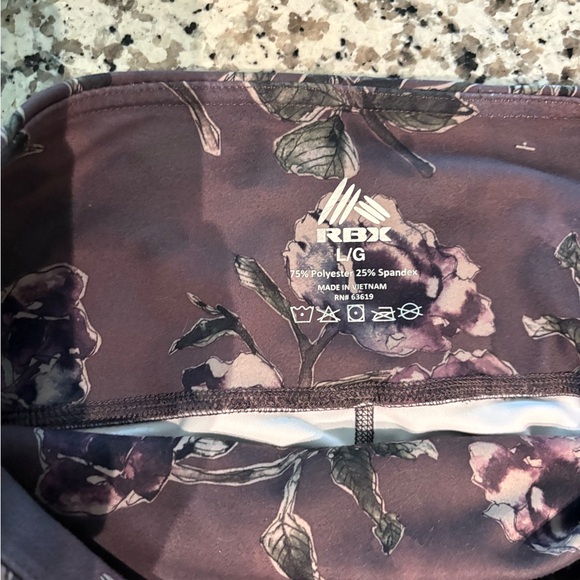 RBX Lavender Floral Print Leggings - Picture 5 of 5